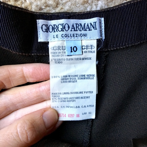{Vintage Giorgio Armani} 100% Virgin Wool Trousers - Picture 7 of 8